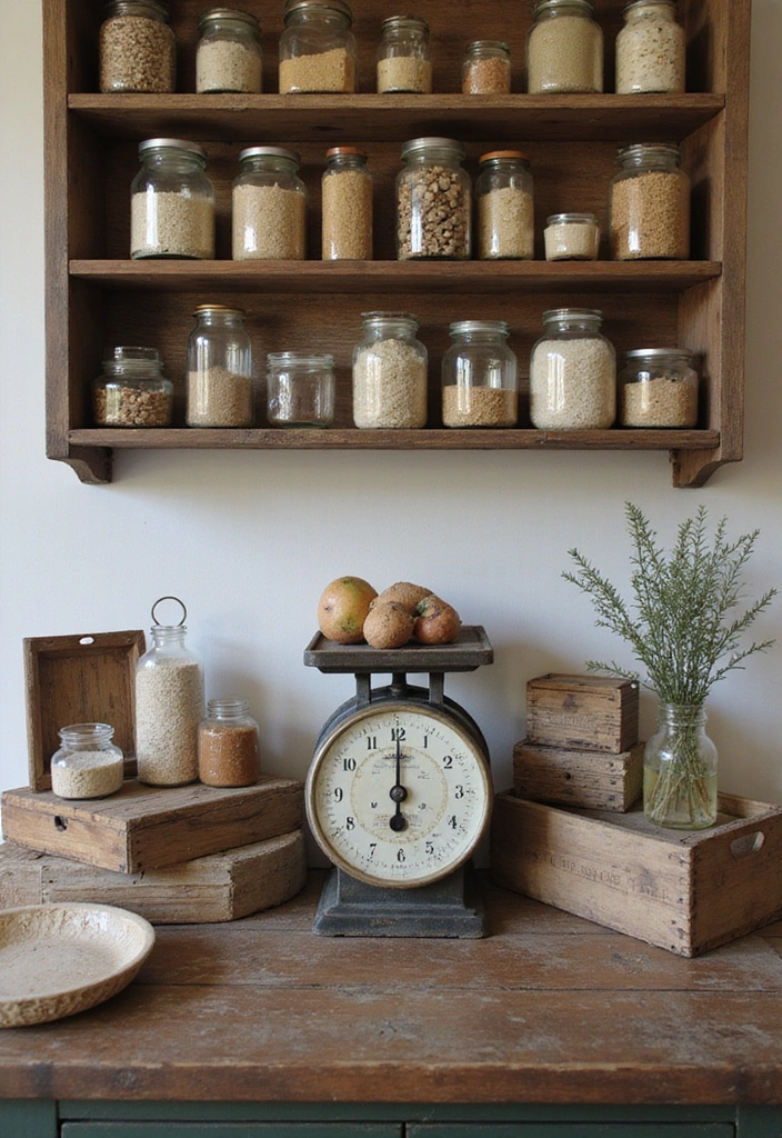 23 Farmhouse Kitchen Decor Ideas That Will Transform Your Space into a Cozy Retreat! - 15. Antique Finds