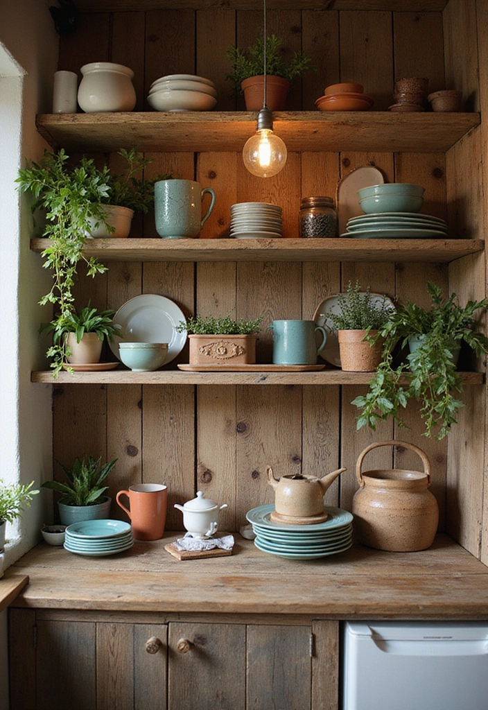 23 Farmhouse Kitchen Decor Ideas That Will Transform Your Space into a Cozy Retreat! - 4. Open Shelving