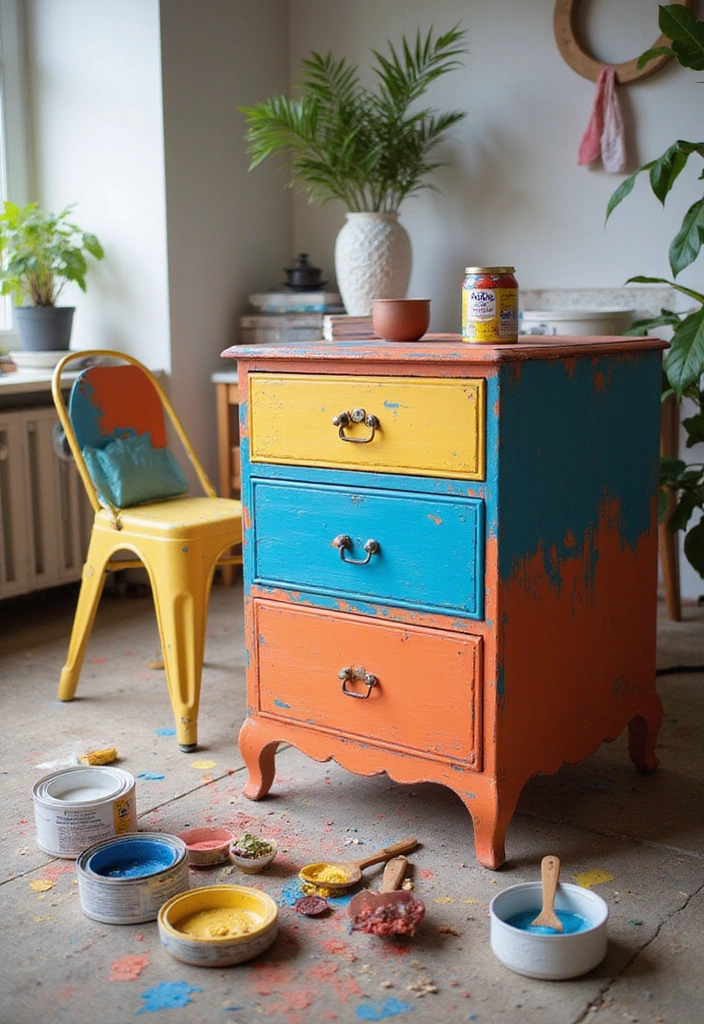 10 DIY Home Improvement Projects That Will Transform Your Space Without Breaking the Bank! - 3. Upcycle Old Furniture with a Fresh Coat of Paint