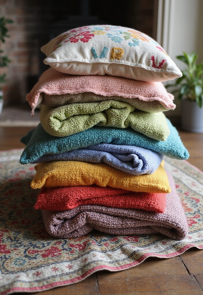 12 Bohemian Home Decor Ideas That'll Transform Your Space Into a Cozy Oasis! - 1. Layered Textiles for Ultimate Comfort