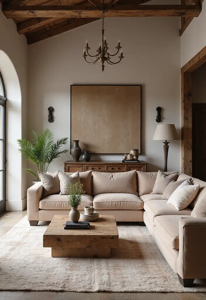 12 Stunning Wood Barndominium Living Room Ideas That'll Make You Wish You Lived Here! - 7. Elegant Rustic Chic