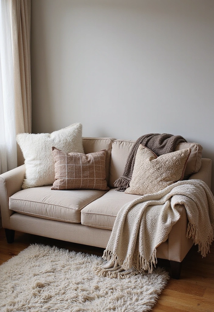 15 Cozy Living Room Ideas That Will Make You Feel Right at Home (You Won't Believe #8!) - 1. Layer Your Textiles