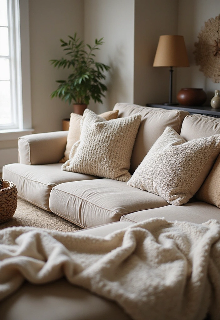 15 Cozy Living Room Ideas That Will Make You Feel Right at Home (You Won't Believe #8!) - 9. Textural Contrast