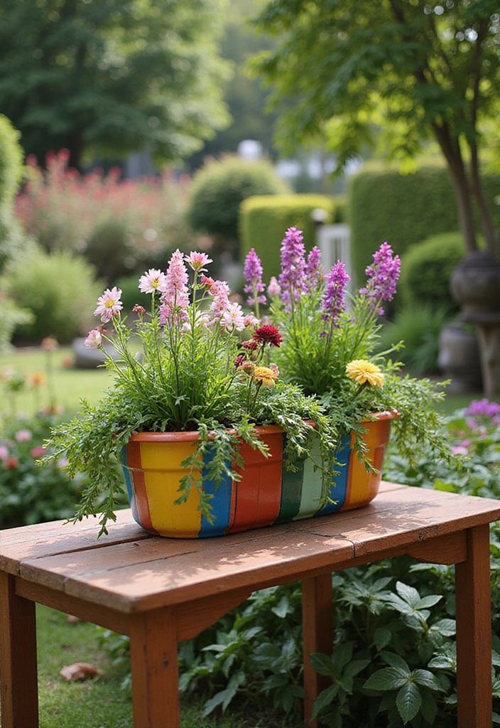 15 Stunning DIY Furniture Projects That Will Transform Your Space (You Won't Believe #7!) - 13. Stylish Garden Planter Table