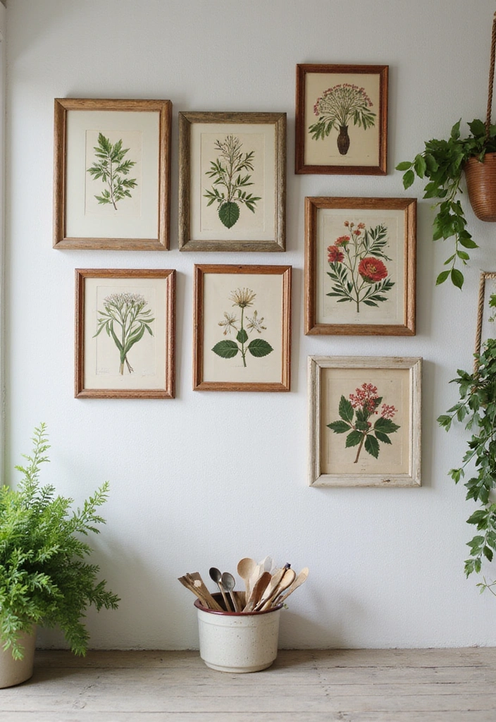 17 Vintage Wall Art Ideas That Will Transform Your Space into a Timeless Treasure! - 1. Vintage Botanical Prints