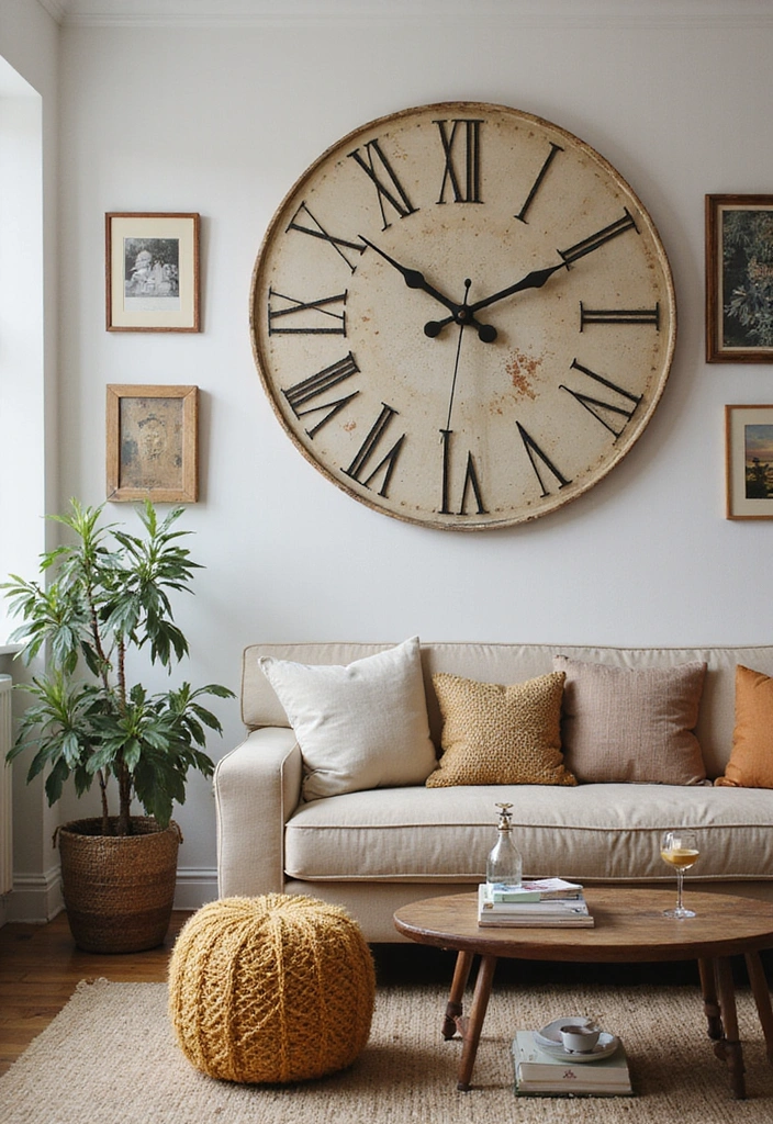 17 Vintage Wall Art Ideas That Will Transform Your Space into a Timeless Treasure! - 9. Retro Wall Clocks