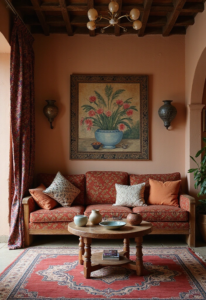 20 Stunning Drawing Room Ideas That'll Make You Want to Redecorate Immediately! - 20. Cultural Inspirations