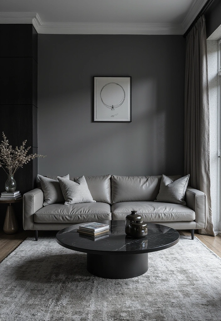 20 Stunning Drawing Room Ideas That'll Make You Want to Redecorate Immediately! - 5. Monochrome Magic