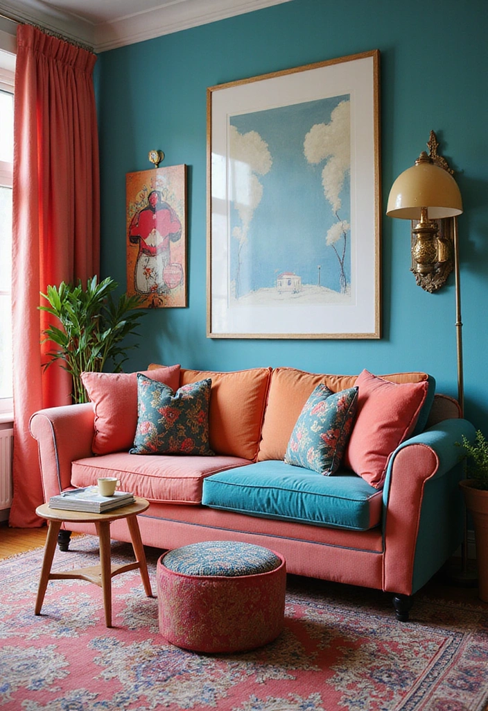 20 Stunning Drawing Room Ideas That'll Make You Want to Redecorate Immediately! - 6. Bright and Bold Colors
