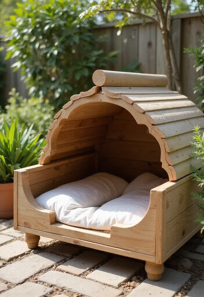 20 Stunning Outdoor Furniture Plans You Can Build This Weekend (Number 12 Will Blow Your Mind!) - 11. Unique Pet Bed