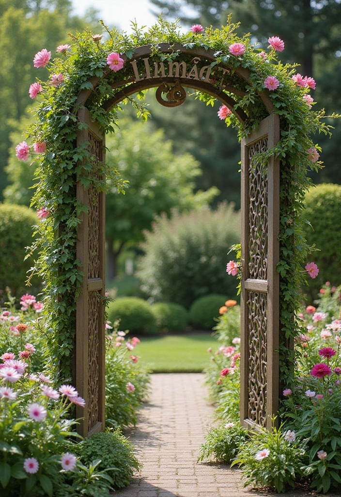 20 Stunning Outdoor Furniture Plans You Can Build This Weekend (Number 12 Will Blow Your Mind!) - 14. Personalized Garden Trellis