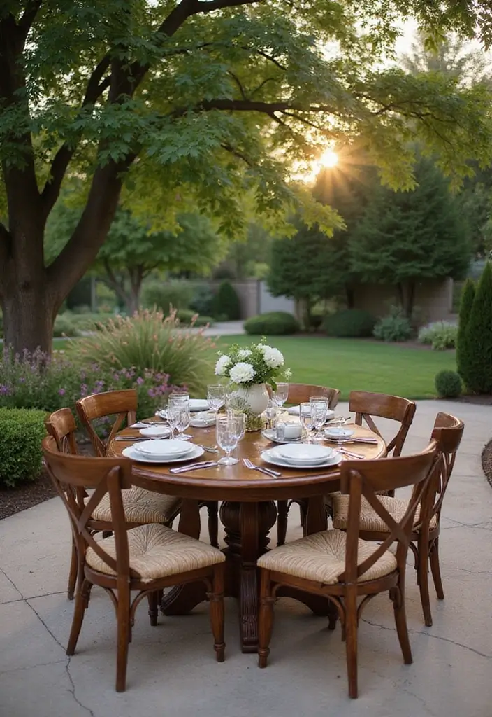 20 Stunning Outdoor Furniture Plans You Can Build This Weekend (Number 12 Will Blow Your Mind!) - 18. Elegant Outdoor Dining Set