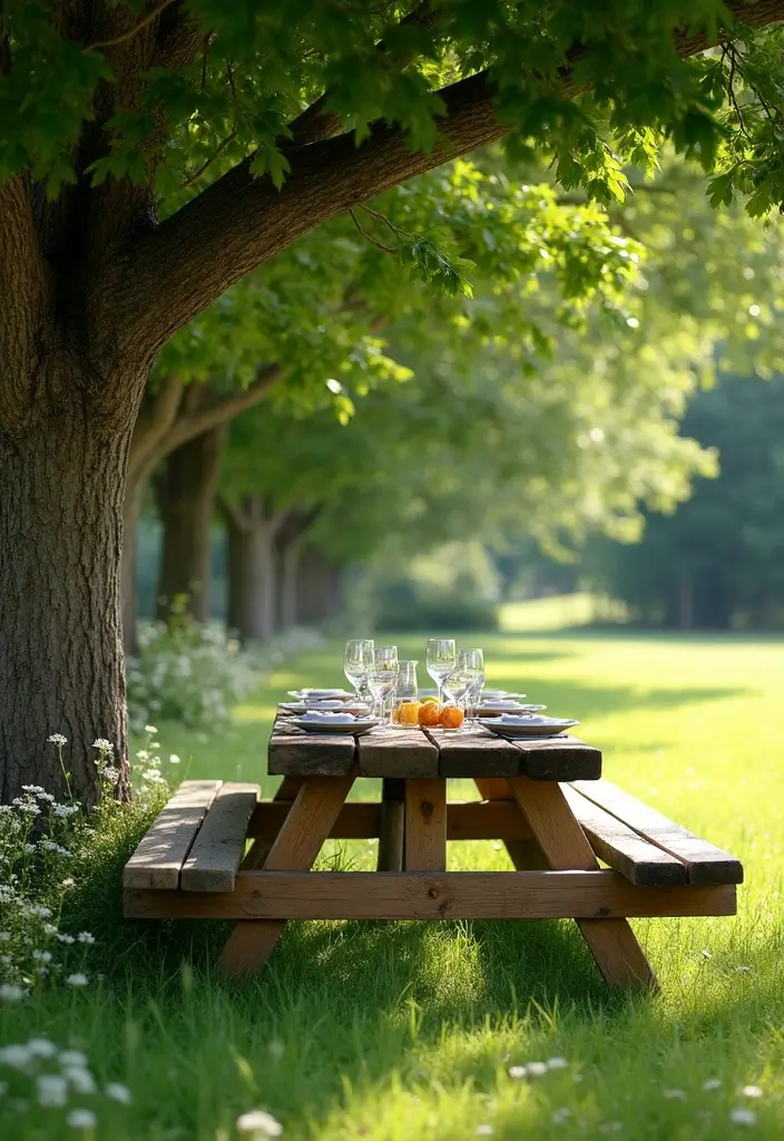 20 Stunning Outdoor Furniture Plans You Can Build This Weekend (Number 12 Will Blow Your Mind!) - 3. Rustic Picnic Table