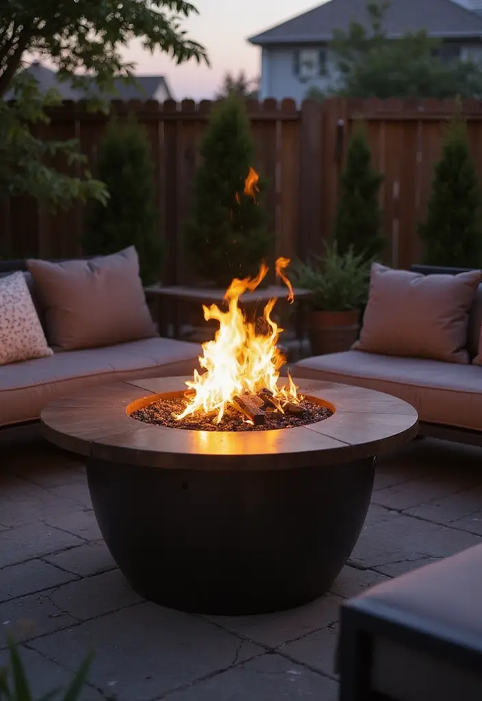 20 Stunning Outdoor Furniture Plans You Can Build This Weekend (Number 12 Will Blow Your Mind!) - 5. Simple Fire Pit Table
