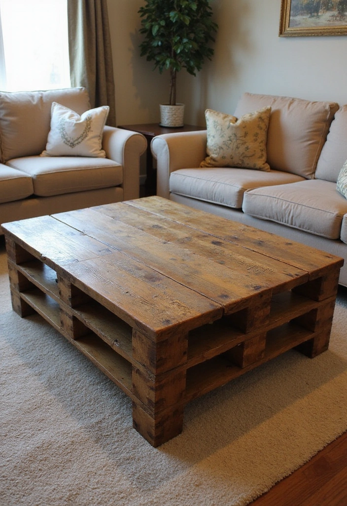 25 Easy Woodworking Projects for Beginners That Will Make You Say 'Wow!' - 1. Rustic Pallet Coffee Table