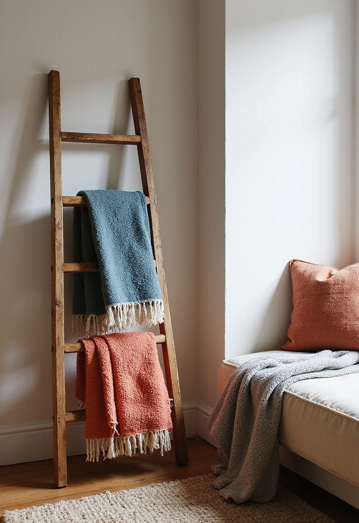 25 Easy Woodworking Projects for Beginners That Will Make You Say 'Wow!' - 9. Cozy Blanket Ladder