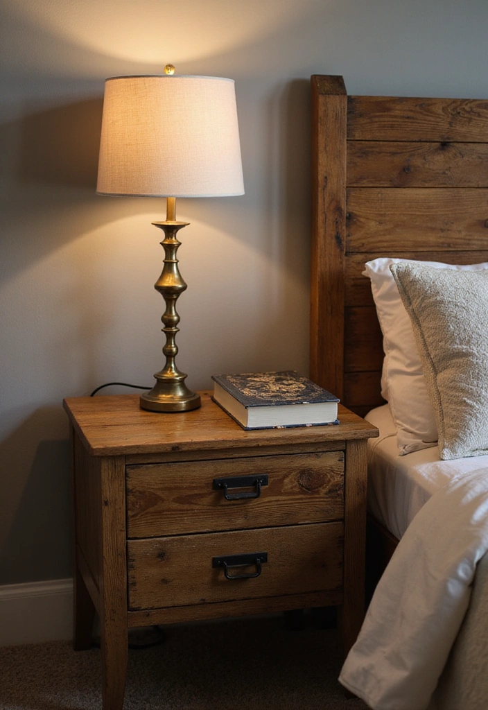 25 Rustic Wood Furniture Ideas That'll Make Your Home Feel Like a Cozy Retreat! - 13. Rustic Wood Nightstands