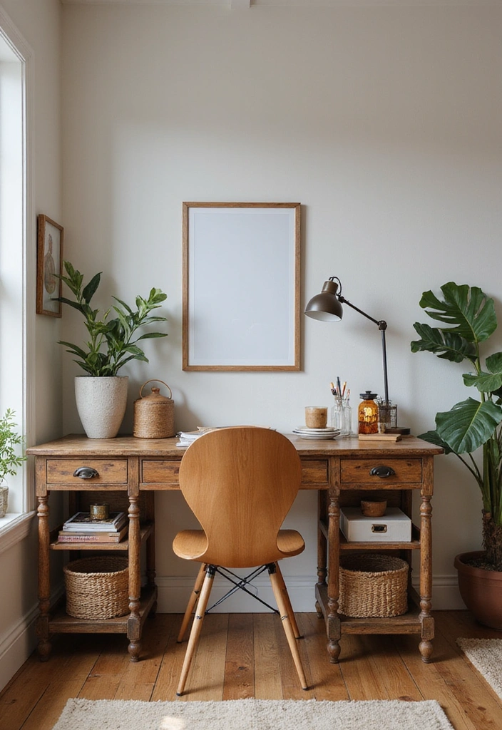 25 Rustic Wood Furniture Ideas That'll Make Your Home Feel Like a Cozy Retreat! - 14. Rustic Wood Office Desk