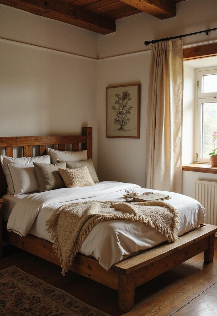 25 Rustic Wood Furniture Ideas That'll Make Your Home Feel Like a Cozy Retreat! - 3. Rustic Bed Frame
