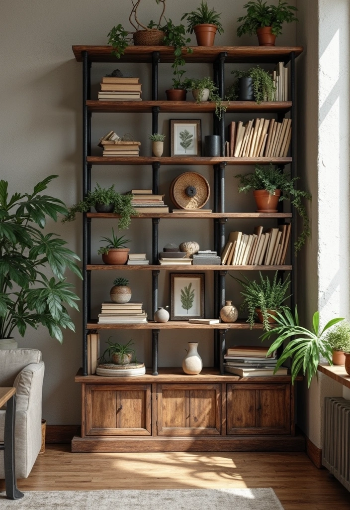 25 Rustic Wood Furniture Ideas That'll Make Your Home Feel Like a Cozy Retreat! - 7. Rustic Bookshelves