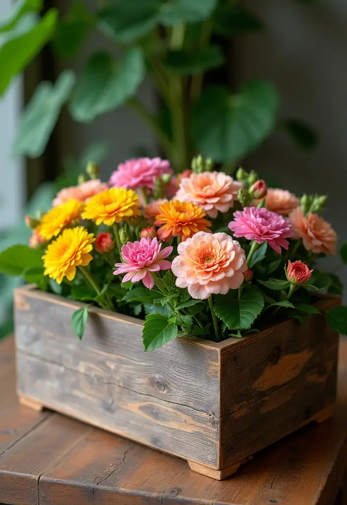 20 Rustic Wood Planters That Will Add Charm to Your Home (You Won't Believe #5!) - 1. Reclaimed Wood Box Planter
