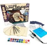 ArtSkills Wood Burning Kit for Beginners, Deluxe Pyrography Wood Engraving Art Set with Burner Pen, Stencils, Watercolor Paints, DIY Tools for Adults and Kids, 48 Pieces
