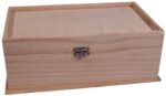 Unfinished Wood Jewelry Box with Mirror & Removable Compartments - Paintable! - Image 4