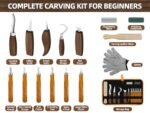 Beginner's Wood Carving Tools Set: 16-Piece Kit with Whittling and Detail Knives, Deluxe Spoon Carving Tools, Includes Carry Bag – Perfect for Adult Woodworking Hobbies Under $70 - Image 2