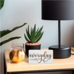 Rustic Wooden Block Sign - "Every Day Is A Gift" - 5" x 3" Positive Pine Wood Plaque, Home Decor, Housewarming Gift for Friends - Desk & Shelf Accent - A14 (Under $70) - Image 3