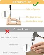 SainSmart Jr. 2-in-1 Woodworking Kit for Kids: STEM DIY Craft Set for Boys and Girls - Image 4