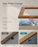SONGMICS Rustic Brown Picture Frame Set – 10 Collage Frames: 2 x 8x10, 4 x 5x7, 4 x 4x6 for Wall Gallery or Table Display - Image 5