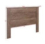 Prepac Drifted Gray Queen Size Flat Wood Headboard, 2.25" D x 64.5" W x 48" H - Image 2