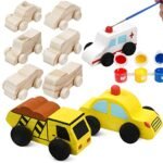 12-Piece DIY Wooden Car Set – Unfinished Wood Craft Kit for Kids | Easy Woodworking & Painting Activities for Family Fun | Affordable Arts & Crafts under $70 - Image 2