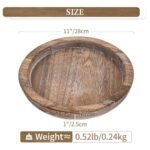 Hanobe Round Wooden Candle Holder Tray: Rustic Farmhouse Centerpiece for Tealight & Pillar Candles - Perfect for Christmas, Weddings, Halloween, and Home Decor, $70 and Under - Image 6