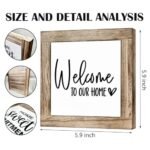 Wooden Welcome Sign & Box Decor - Freestanding Farmhouse Entryway Accent, Perfect for Front Door & Housewarming Gifts - Image 2