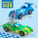 Klever Kits: DIY Wooden Race Car Craft Set - Build and Paint 4 Fun Race Cars, Easy Assembly Art Project, Perfect Birthday Gift for Kids Under $70! - Image 4