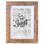 Califortree 5x7 Picture Frame - Can Display Photo 4x6 with Mat, Wood Frame with Shatterproof Plexiglass, Horizontal and Vertical Display for Wall and Tabletop, Rustic Brown