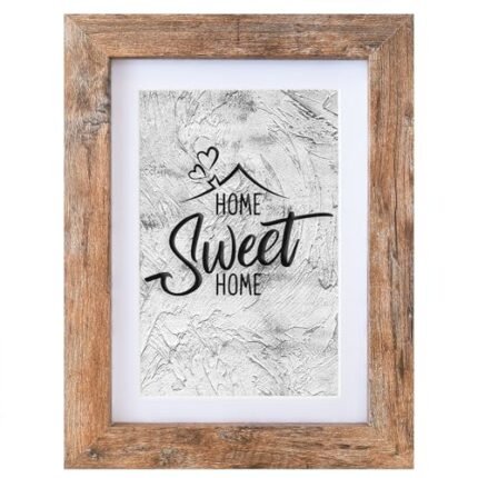 Califortree 5x7 Picture Frame - Can Display Photo 4x6 with Mat, Wood Frame with Shatterproof Plexiglass, Horizontal and Vertical Display for Wall and Tabletop, Rustic Brown