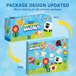 JOYIN 12-Piece Wooden Magnet Craft Kit for Kids: DIY Painting Gift for Easter Baskets, Birthday Parties, and Family Fun—Perfect Party Favors for Boys and Girls Under $70 - Image 5