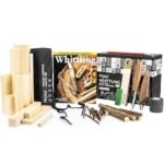 Hutsuls K.37 Wood Carving Kit for Beginners - Pre-Sized Basswood Carving Blocks & Sticks for 15 Projects, All-in-One Wood Whittling Kit for Beginners, Includes Wood Whittling Book for Beginners Kids