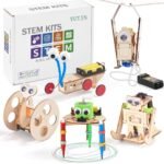 5-in-1 STEM Robot Kit for Kids Ages 5-7 8-10, Wood Building Art Crafts Kits for Boys 6-8 8-12, 3D Wooden Puzzles Robotics Models, Science Woodworking Projects Toys Gifts for Boy 6 7 8 10 12 Year OId