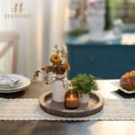 Hanobe Round Wooden Candle Holder Tray: Rustic Farmhouse Centerpiece for Tealight & Pillar Candles - Perfect for Christmas, Weddings, Halloween, and Home Decor, $70 and Under - Image 4