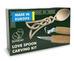 BeaverCraft Wood Spoon Carving Kit for Beginners DIY04 - Whittling Set Includes Spoon Carving Tools, Sloyd Whittling Knife Hook Knife, Basswood Blank - Woodworking Hobby Kit for Adults & Kids