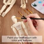 3-Piece Movable Wooden Artist Mannequin Set with Stand - Ideal for Home & Office Decor (Under $70) - Image 7