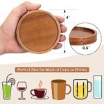 6-Piece Acacia Wood Coaster Set with Holder – Stylish Rustic Coasters for Home, Kitchen, and Bar – Perfect for Drinks Under $70 - Image 7