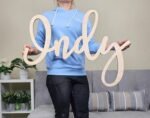 Personalized Wooden Cursive Word Cutout Sign | Custom Wall Decor | Unique Wood Wall Art | Ideal for Names & Words (70 Characters or Less) - Image 3