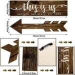 Jetec 4-Pack "This is Us" Rustic Wooden Arrow Signs for Home Decor - 15 x 4 Inches (Brown) - Image 2