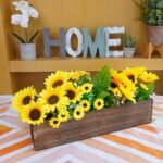 Rustic Wooden Planter Box with Liner - 17.3" x 3.9" for Farmhouse Decor & Centerpieces - Image 5