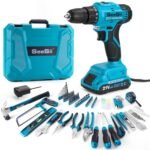 Seesii Tool Kit with Drill, 230PCS Tool Set with 21V Cordless Power Drill, The Great Helper for Home Repair and Installation, Bicycle Repair, Woodworking and Gardening Work