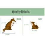Adorable Mama & Baby Fox Door Topper – Handcrafted Wooden Sculpture for Home & Garden Decor - Image 6